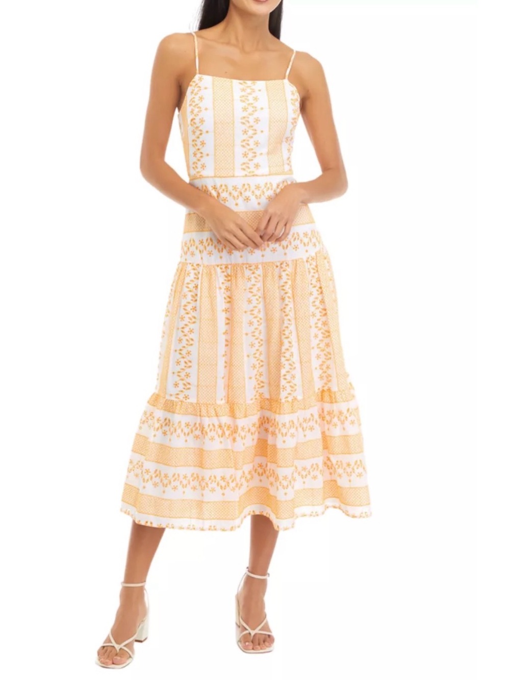 NWT Petite Square Neck Eyelet Maxi Dress